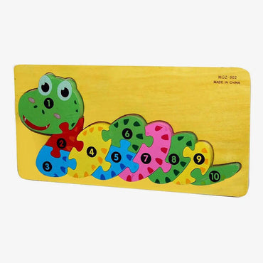 AVI Snake Number Learning Wooden Puzzle Toy The Stationers